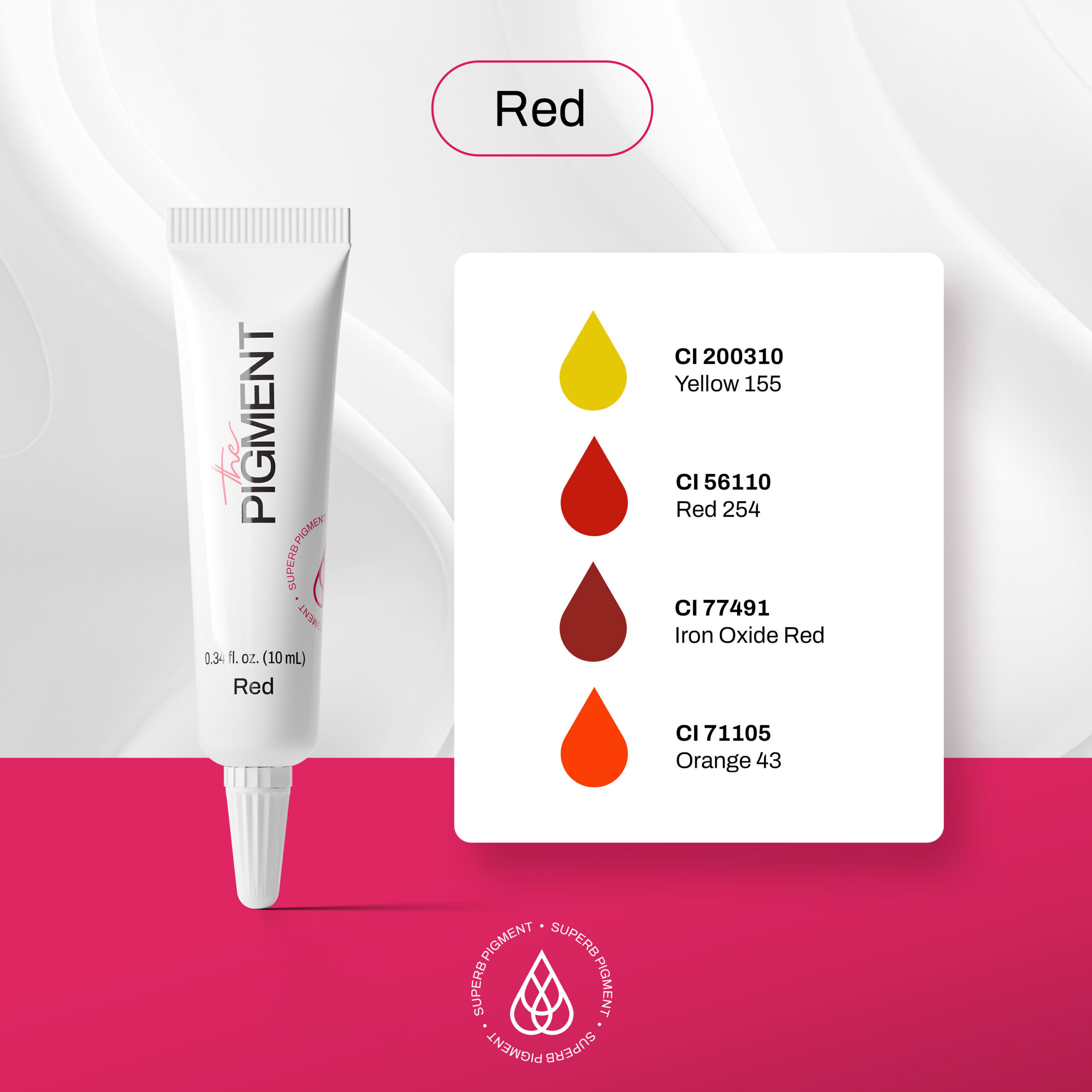Microblading Pigment - Red - 10ml – Obrázok 4